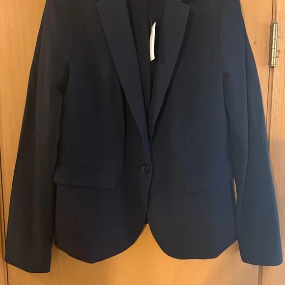 Ann Taylor Women’s One Button Blazer Suit Jacket Office New Black Size 6 - Picture 3 of 6